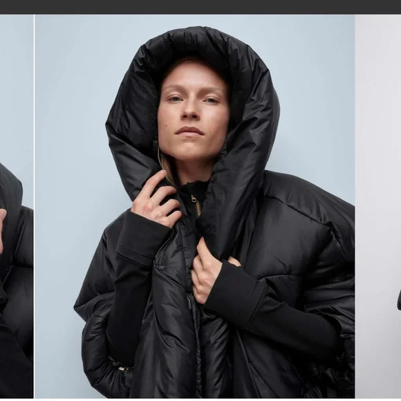 lululemon athletica Black Hooded Insulated Wrap - Picture 1 of 5